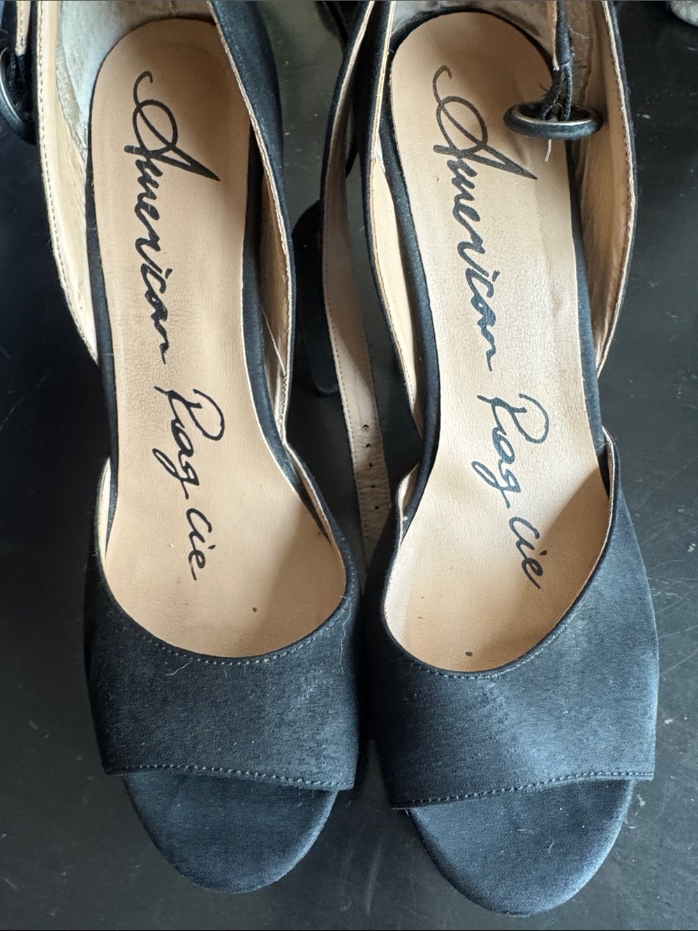 American Rag Black Open-Toe Heeled Sandals
